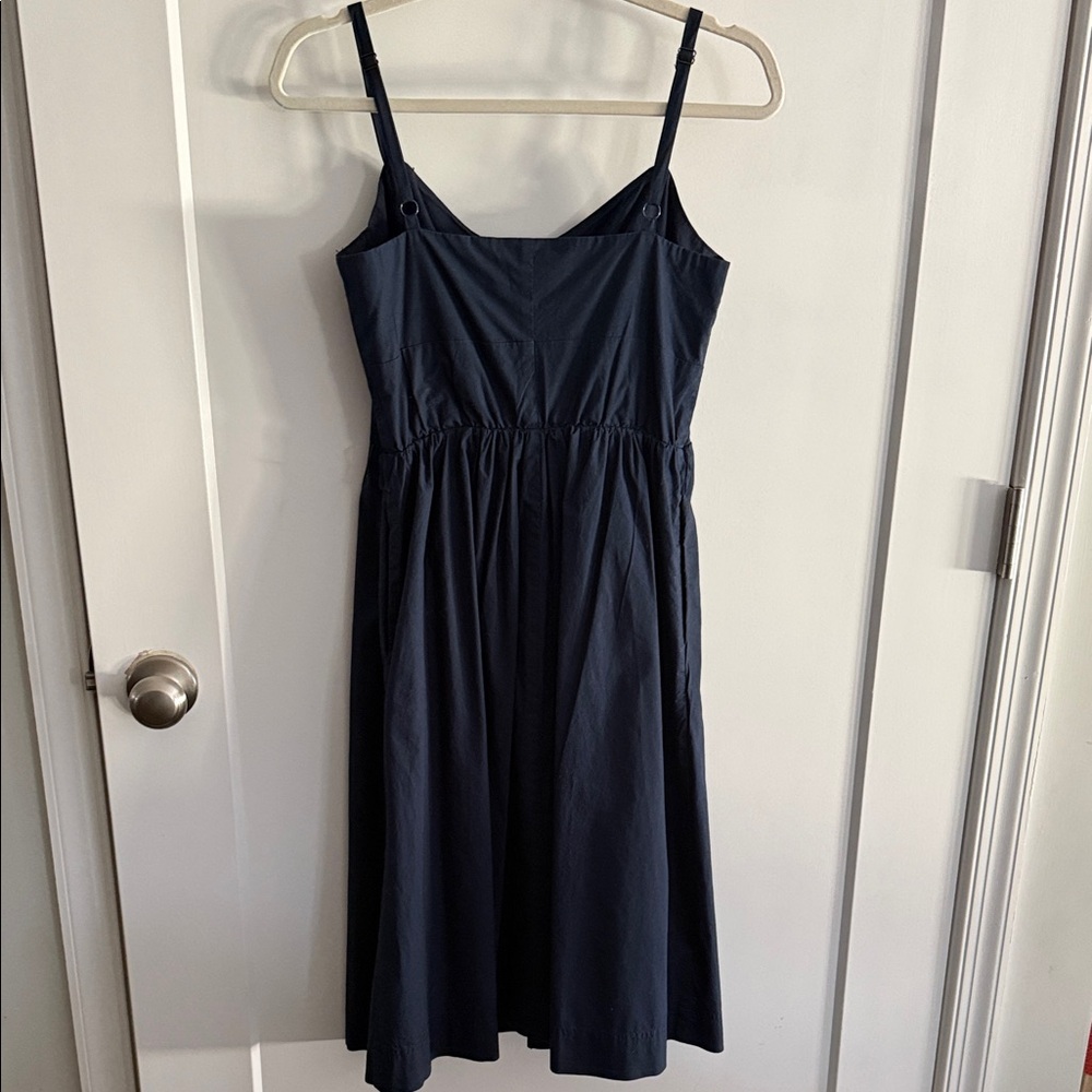 Jcrew Elegant Navy Blue Button-Down Dress. Pockets and full lined - Picture 4 of 4